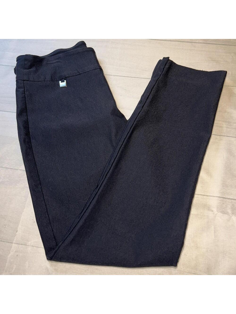 Peck & Peck Ankle Pants Sz 8 Navy Blue Stretch Pullon Casual Dress Pants Midrise